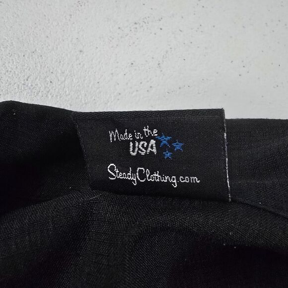 Steady Clothing Last Call black short sleeve button down shirt Large mens‎ 4876 - Picture 8 of 9